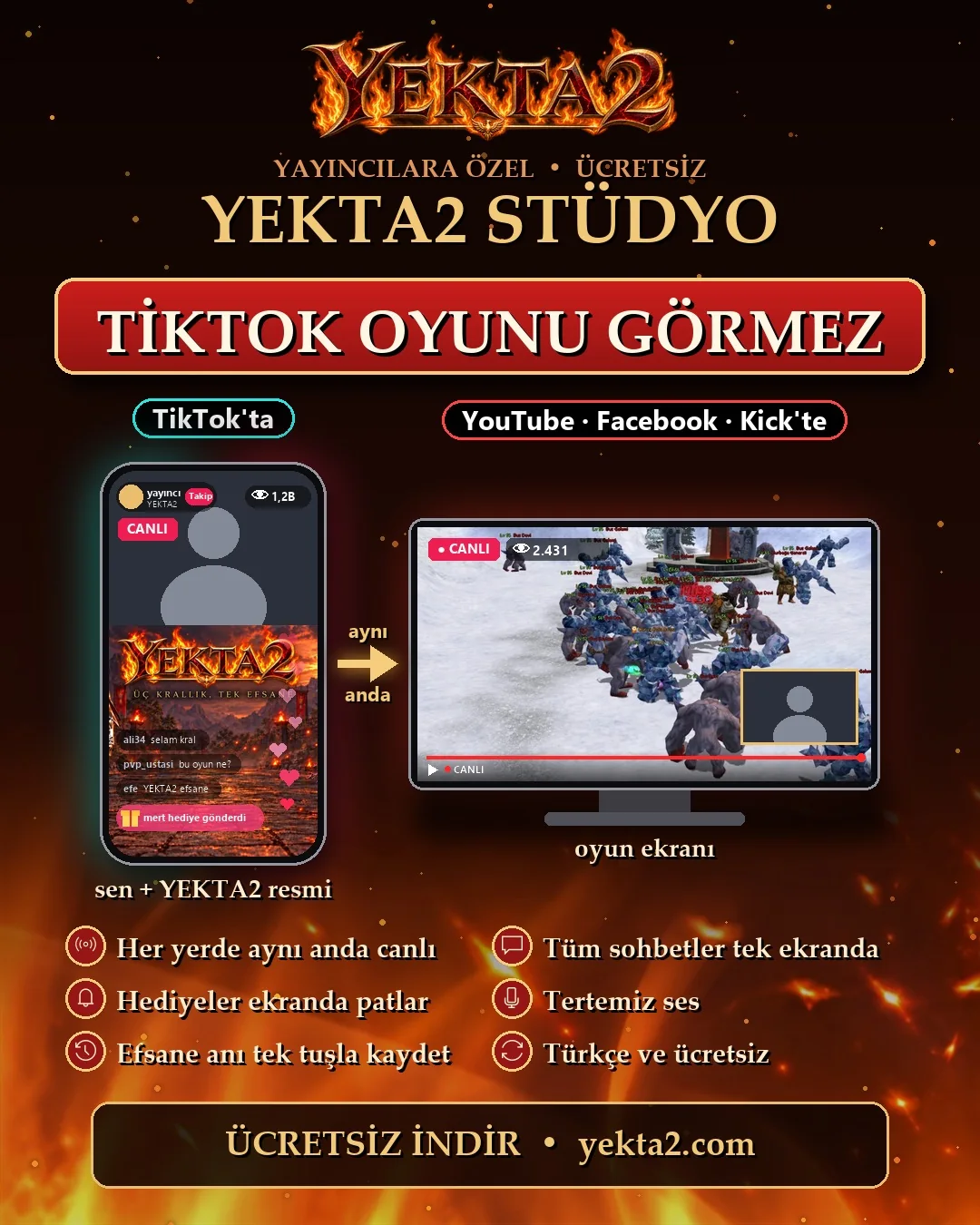 Yayıncılara özel YEKTA2 Stüdyo